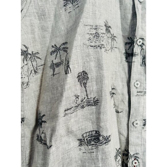 TOMMY BAHAMA Mens XL 100% Linen Short Sleeve Button Down Shirt - Picture 7 of 11